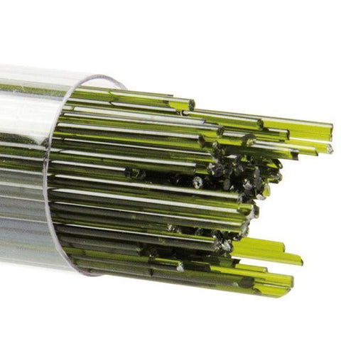 Moss Green Opal Stringers (241)-1mm-Tube-The Glass Underground