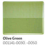 Olive Green Transparent (1141) 2mm-1/2 Sheet-The Glass Underground