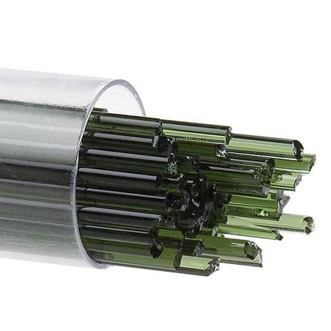 Olive Green Transparent Stringers (1141)-2mm-Tube-The Glass Underground