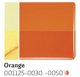 Orange Transparent (1125) 3mm-1/2 Sheet-The Glass Underground