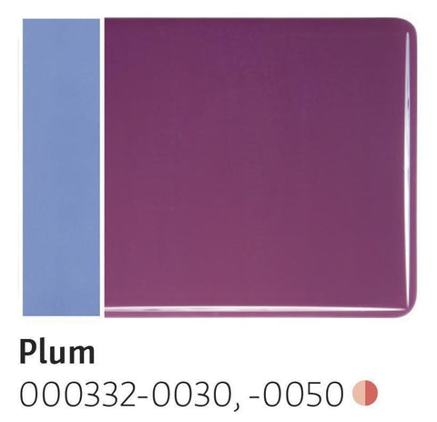 Plum Opal (332) 2mm-1/2 Sheet-The Glass Underground