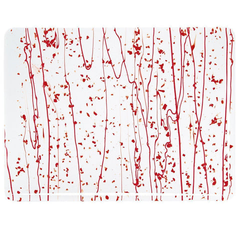 Red Frit, Red Streamers Mardi Gras (4224) 3mm-1/2 Sheet-The Glass Underground