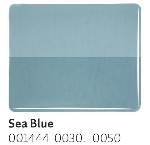 Sea Blue Transparent (1444) 2mm-1/2 Sheet-The Glass Underground
