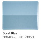 Steel Blue Transparent (1406) 3mm-1/2 Sheet-The Glass Underground