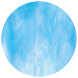 Streaky Glass Circles - Clear, Turquoise Blue, White Streaky (3116) - The Glass Underground 