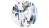 Streaky Glass Circles - Clear, White, Black Grafitti (3100GR) - The Glass Underground 