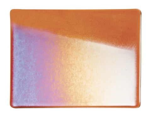 Sunset Coral Irid (1305-31) 3mm-1/2 Sheet-The Glass Underground