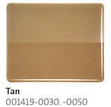 Tan Transparent (1419) 3mm-1/2 Sheet-The Glass Underground