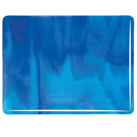 Turquoise Blue, Deep Royal Blue Streaky (2116) 3mm-1/2 Sheet-The Glass Underground