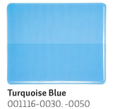 Turquoise Blue Transparent (1116) 2mm-1/2 Sheet-The Glass Underground