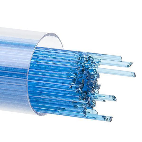 Turquoise Blue Transparent Stringers (1116)-2mm-Tube-The Glass Underground