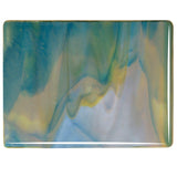White, Deep Forest Green, Caramel Opal Streaky (3501) 3mm-1/2 Sheet-The Glass Underground