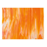 White, Orange Opal Streaky (2123) 3mm-1/2 Sheet-The Glass Underground