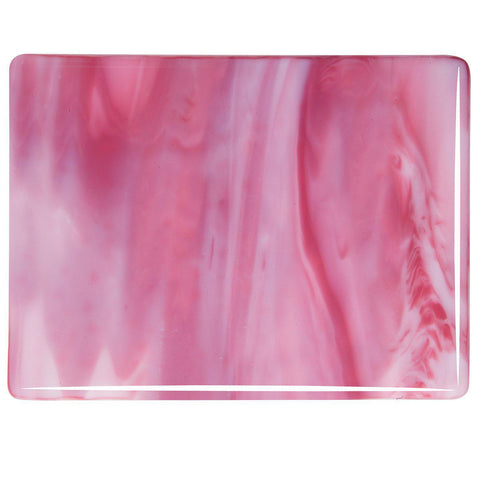 White, Pink Opal Streaky (2302) 3mm-1/2 Sheet-The Glass Underground