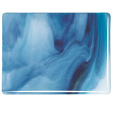 White, Turquoise, Midnight Blue Streaky (3086) 3mm-1/2 Sheet-The Glass Underground