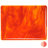 Yellow, Red Striker Streaky (2125) 3mm-1/2 Sheet-The Glass Underground